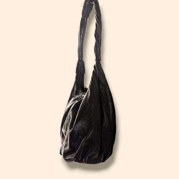 😍100% Leather Chocolate Brown Hobo Shoulder Bag by Coldwater Creek in EUC!!! - Picture 11 of 14